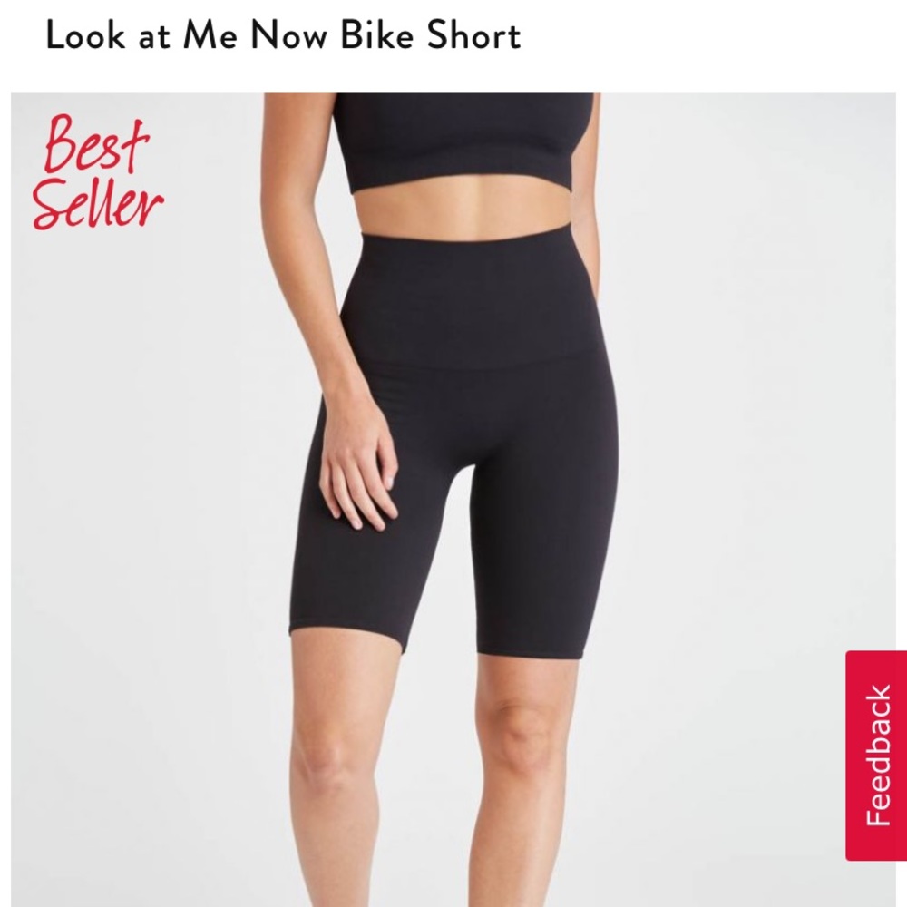 SPANX look at me now biker shorts
